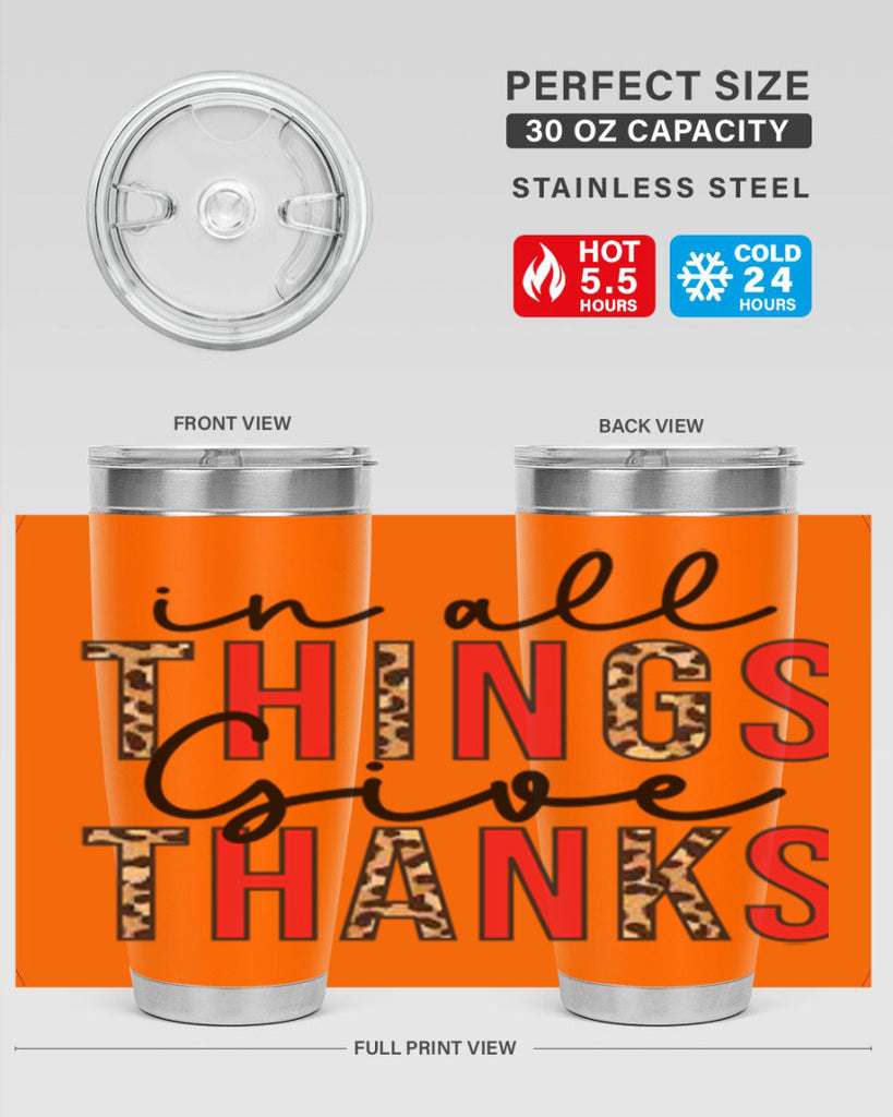 In all things give thanks 352#- fall- Tumbler