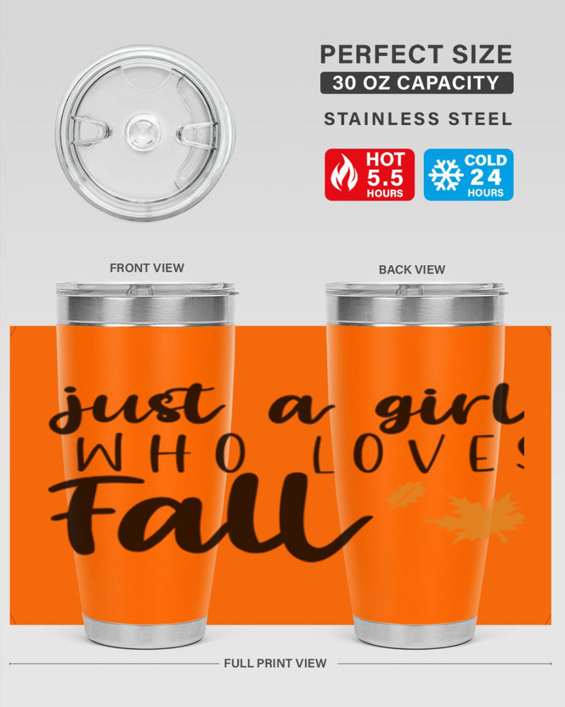 Just A Girl Who Loves Fall 380#- fall- Tumbler