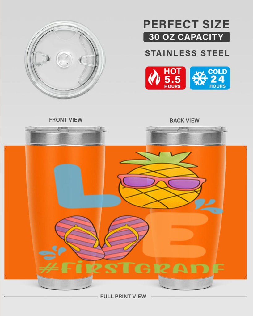 LOVE 1st Grade Summer Pineapple 8#- 1st grade- Tumbler