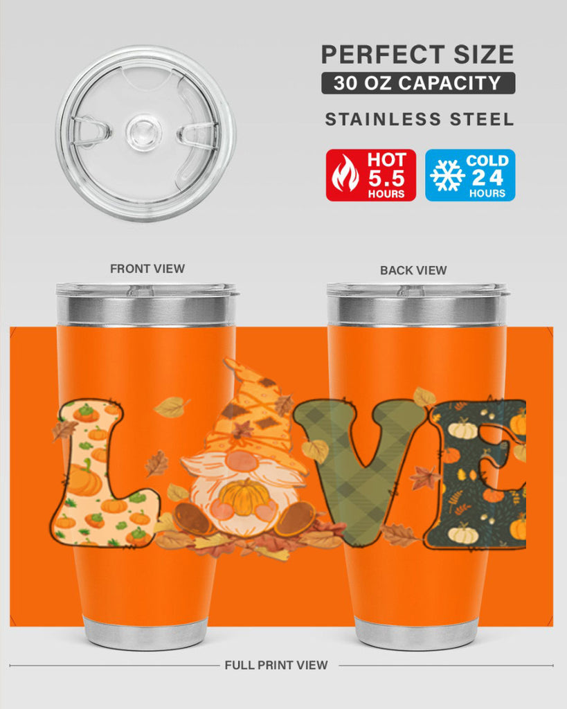 LOVEFallAutumnGnome 415#- fall- Tumbler