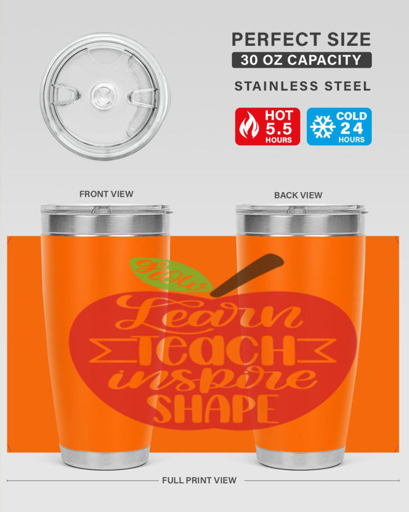 Learn Teach Inspire Shape Style 68#- teacher- tumbler