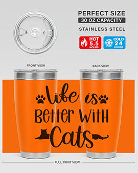 Life Is Better With A Cats Style 99#- cat- Tumbler