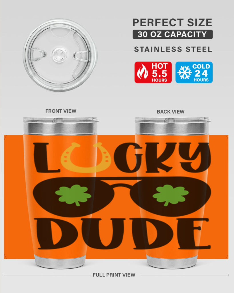 Lucky Dude Style 57#- St Patricks Day- Tumbler