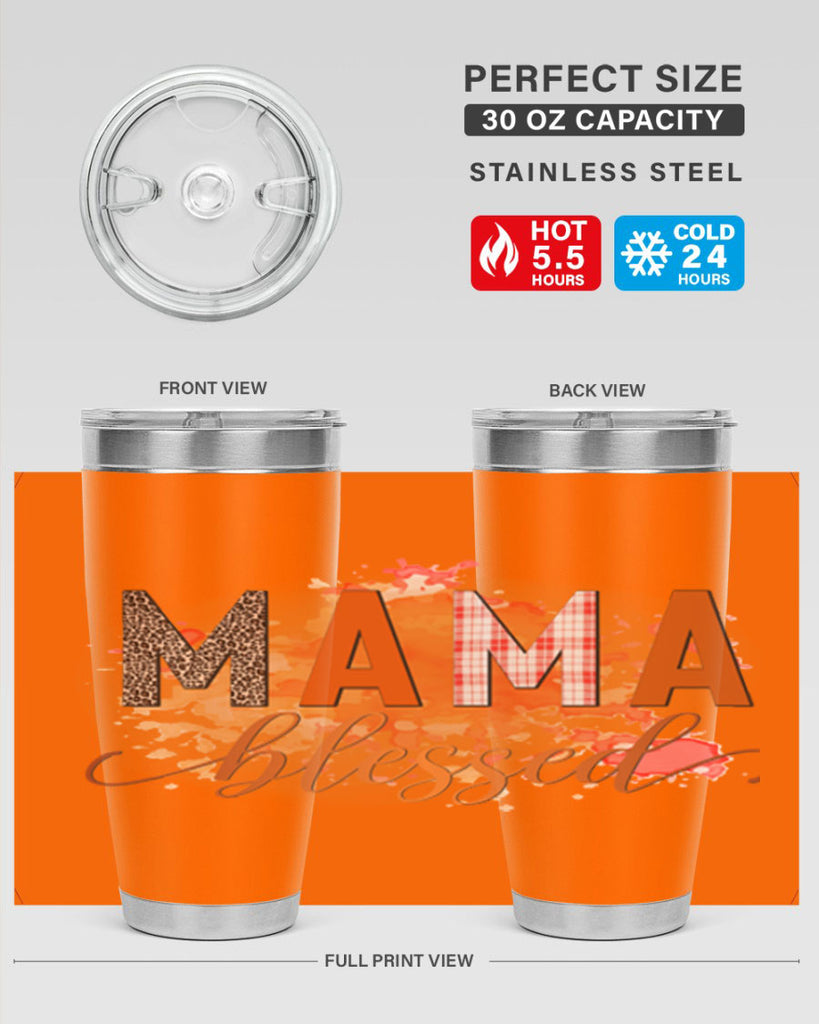 Mama Blessed 418#- fall- Tumbler