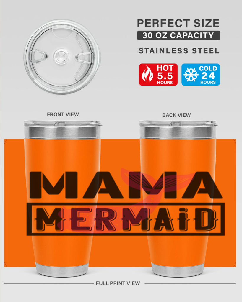 Mama mermaid 317#- mermaid- Tumbler