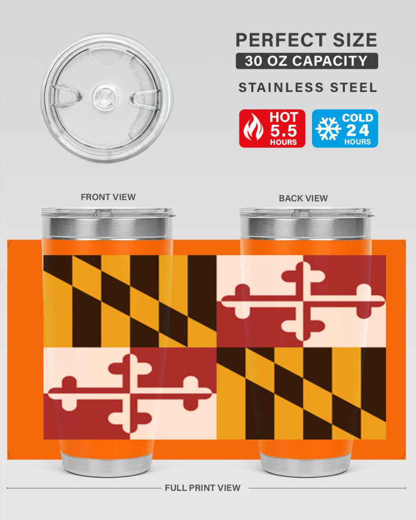 Maryland 32#- Us Flags- Tumbler