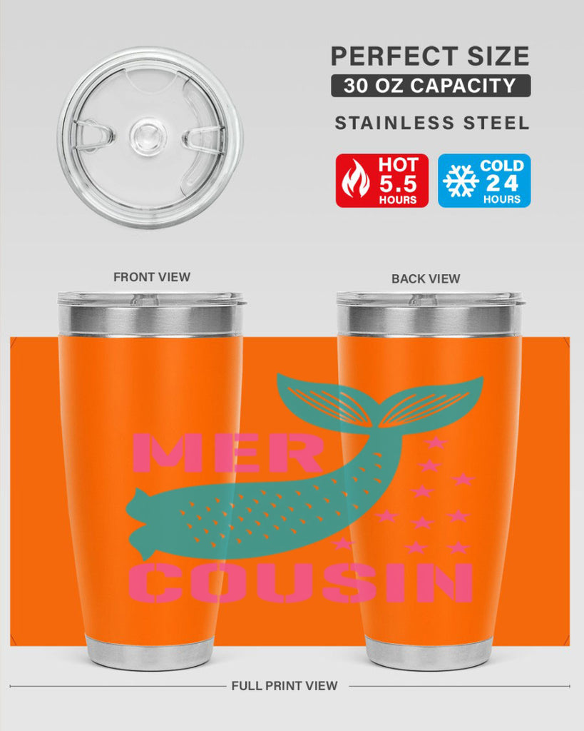 Mer Cousin 324#- mermaid- Tumbler