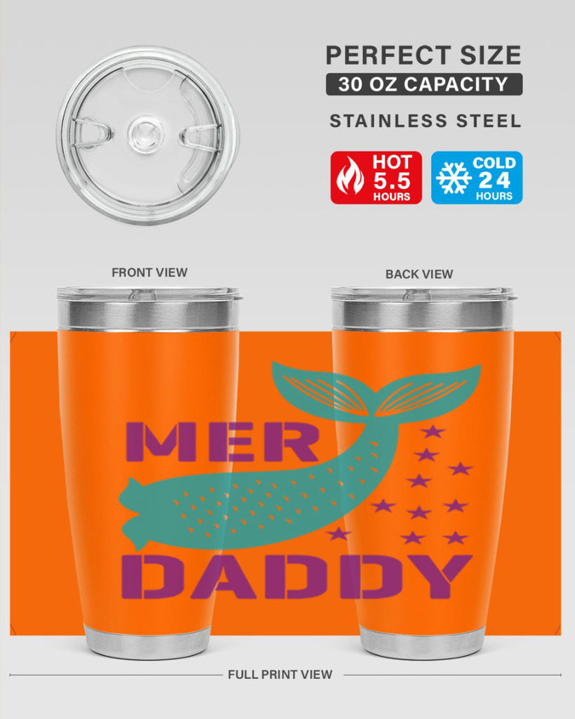 Mer Daddy 326#- mermaid- Tumbler