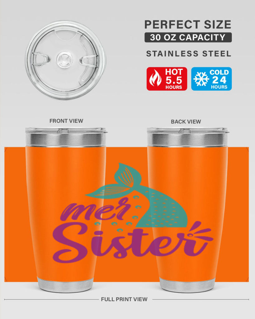 Mer Sister 346#- mermaid- Tumbler