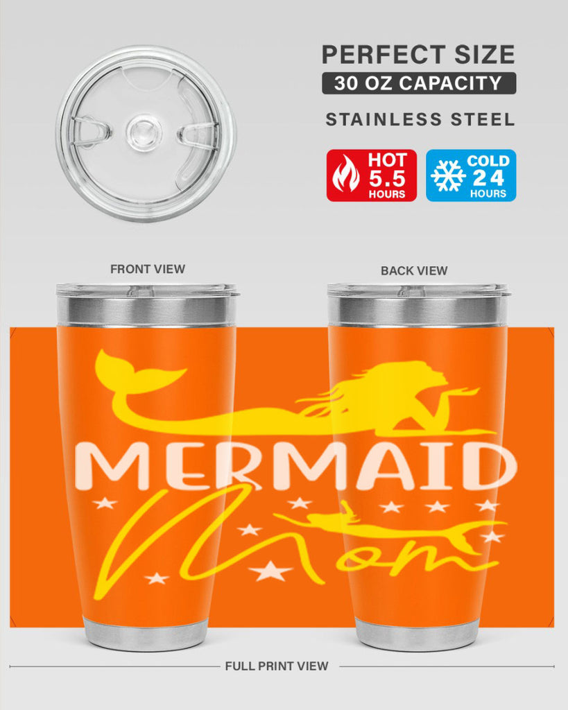 Mermaid Mom 370#- mermaid- Tumbler