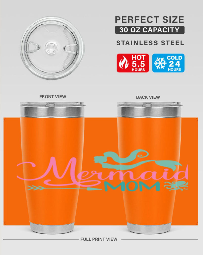 Mermaid Mom 374#- mermaid- Tumbler