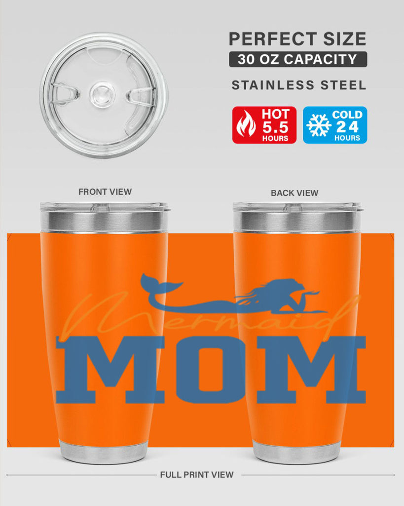 Mermaid Mom 375#- mermaid- Tumbler