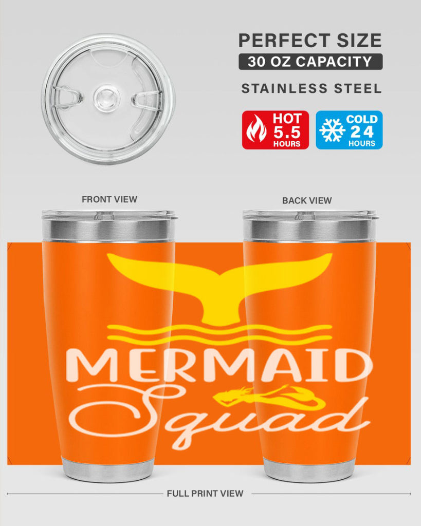 Mermaid Squad 380#- mermaid- Tumbler