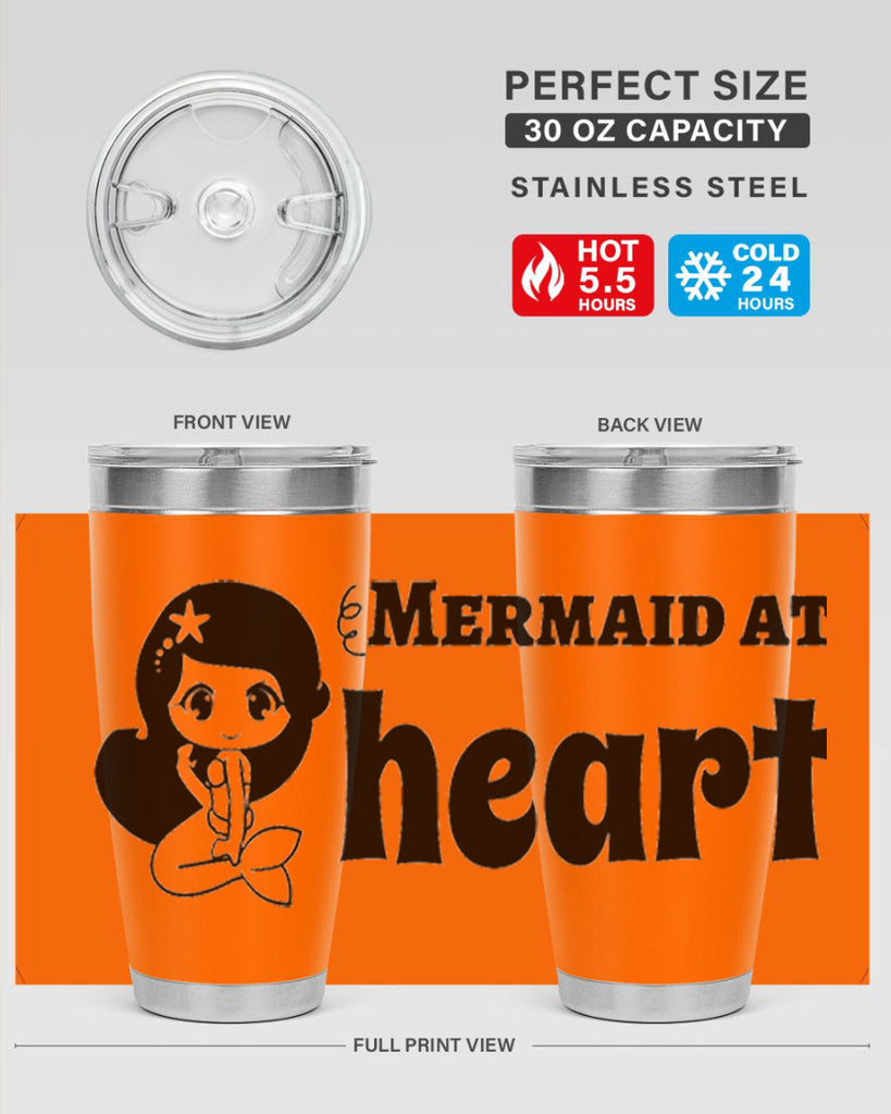 Mermaid at heart 393#- mermaid- Tumbler