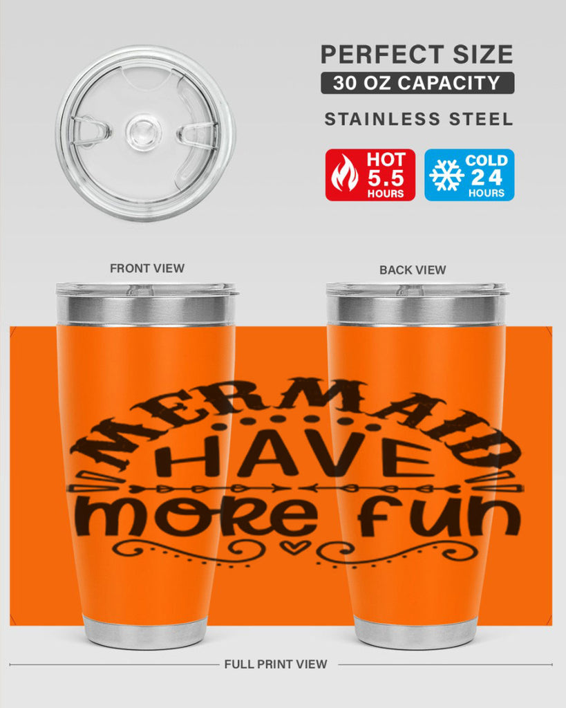 Mermaid have more fun 417#- mermaid- Tumbler