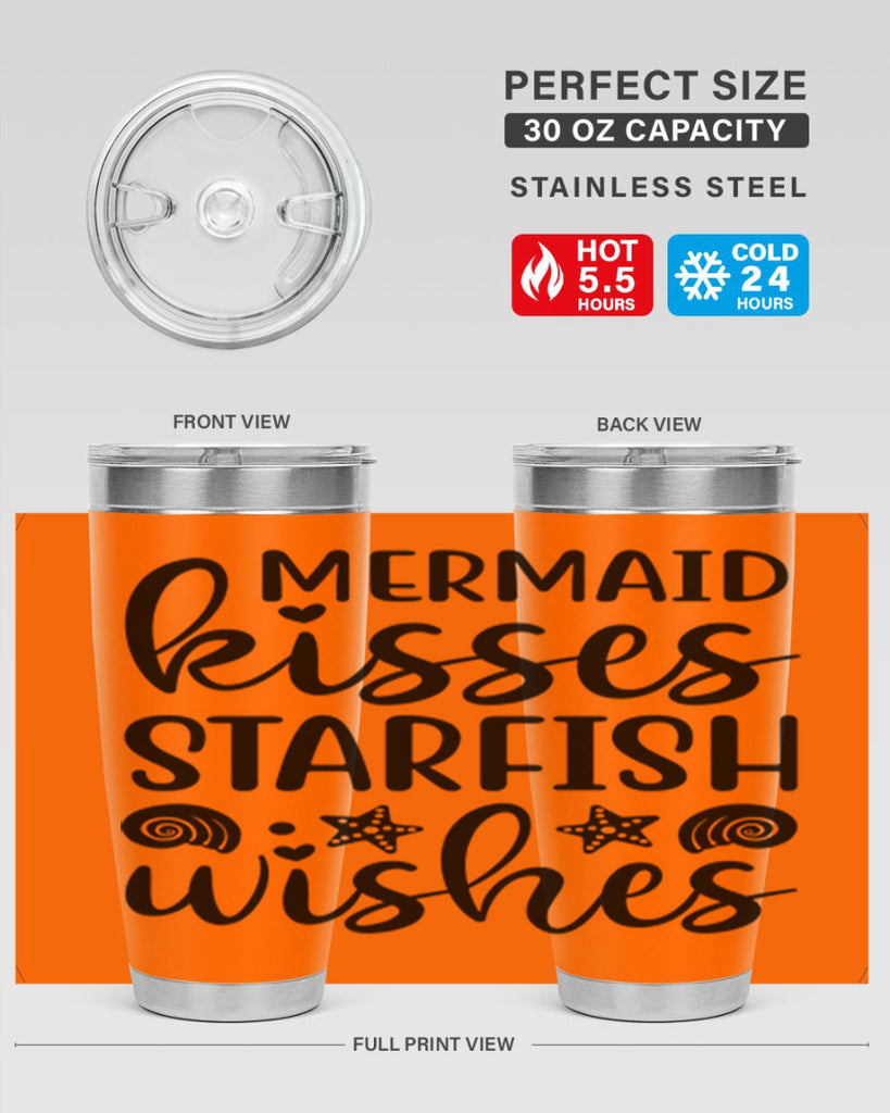 Mermaid kisses starfish wishes 426#- mermaid- Tumbler
