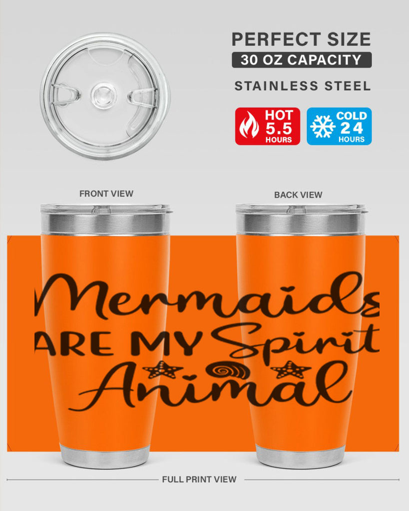 Mermaids are my spirit animal 477#- mermaid- Tumbler