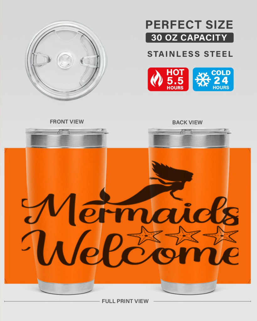 Mermaids welcome 498#- mermaid- Tumbler