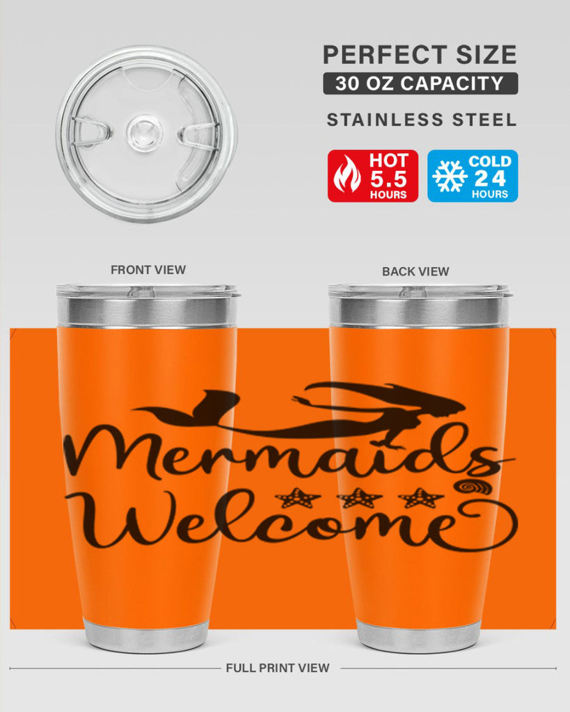 Mermaids welcome design 501#- mermaid- Tumbler