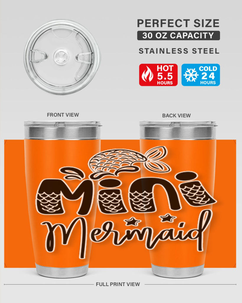 Mini Mermaid 508#- mermaid- Tumbler