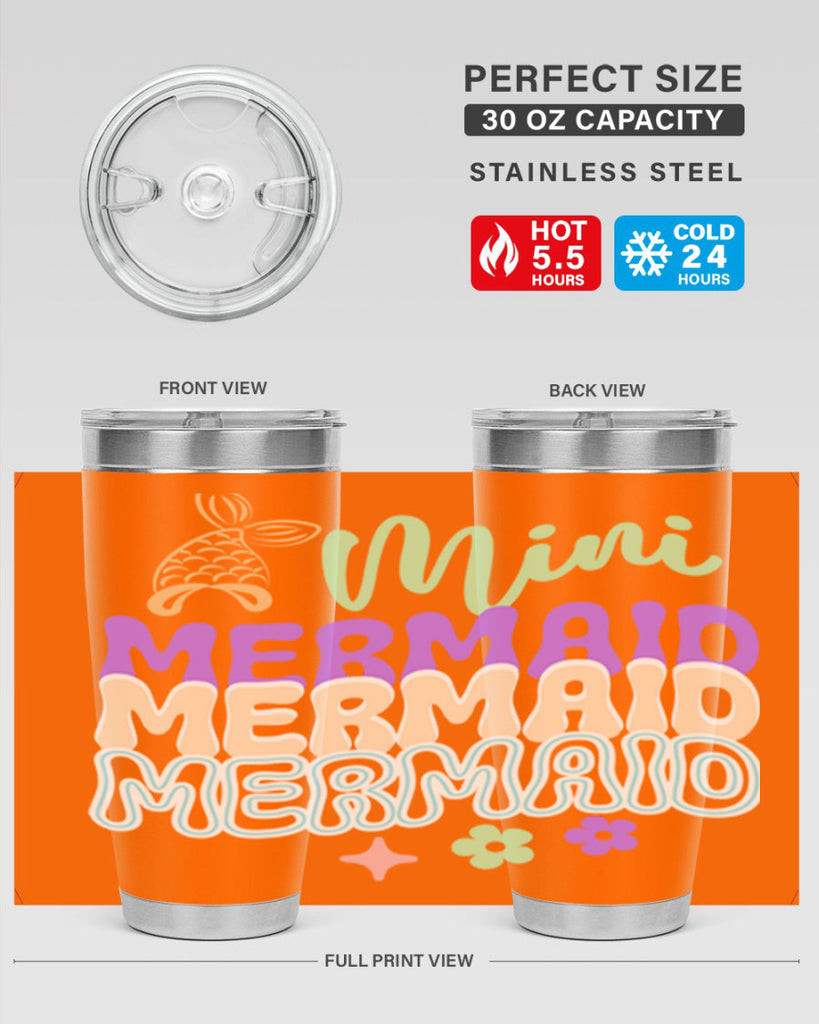 Mini Mermaid 509#- mermaid- Tumbler