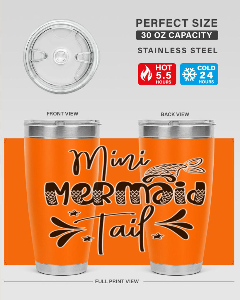 Mini Mermaid Tail 513#- mermaid- Tumbler