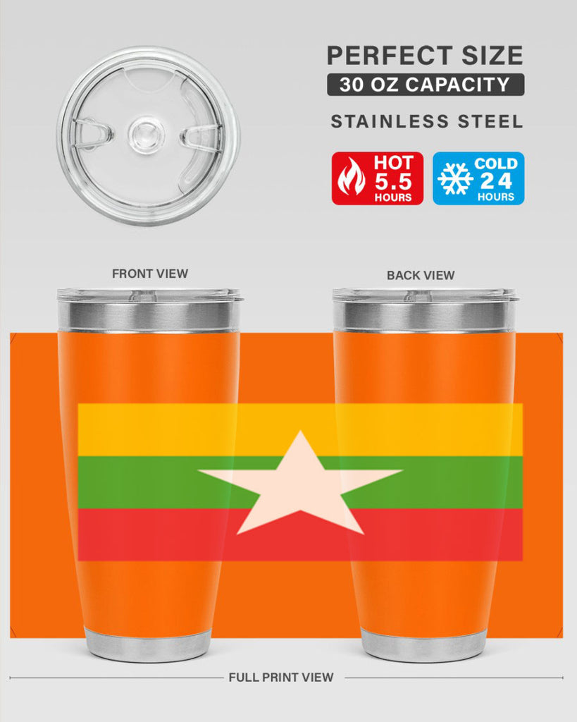 Myanmar 79#- world flags- Tumbler