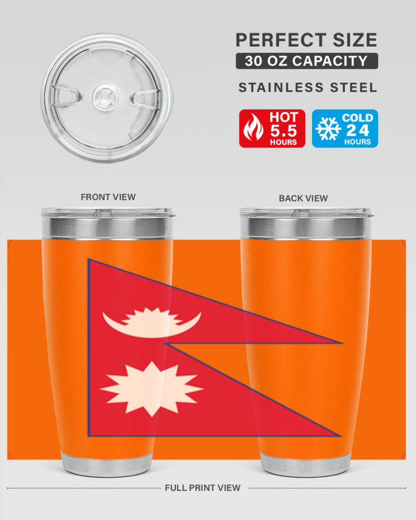 Nepal 76#- world flags- Tumbler