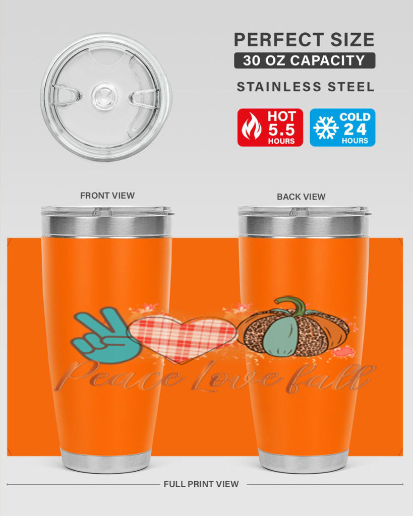 Peace Love Fall 466#- fall- Tumbler