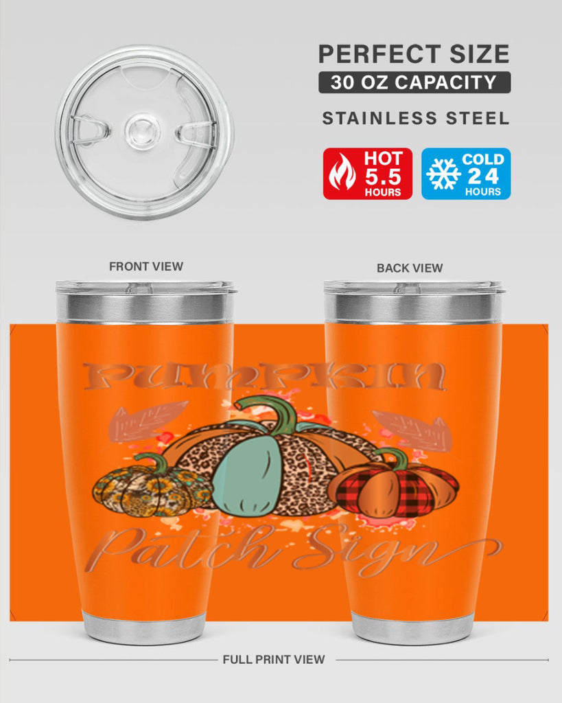 Pumpkin Patch Sign 530#- fall- Tumbler