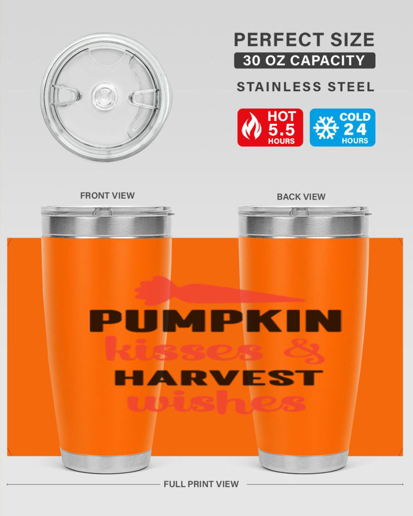 Pumpkin kisses harvest wishes 524#- fall- Tumbler
