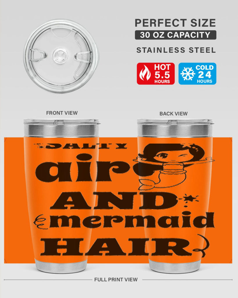 Salty air and mermaid hair 567#- mermaid- Tumbler