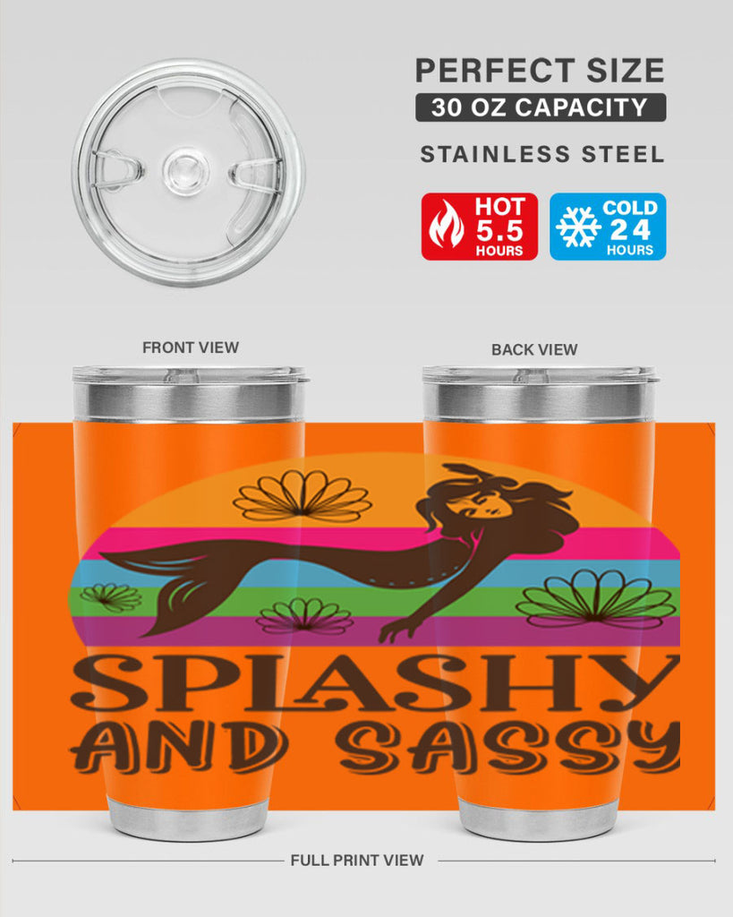 Splashy and sassy 623#- mermaid- Tumbler