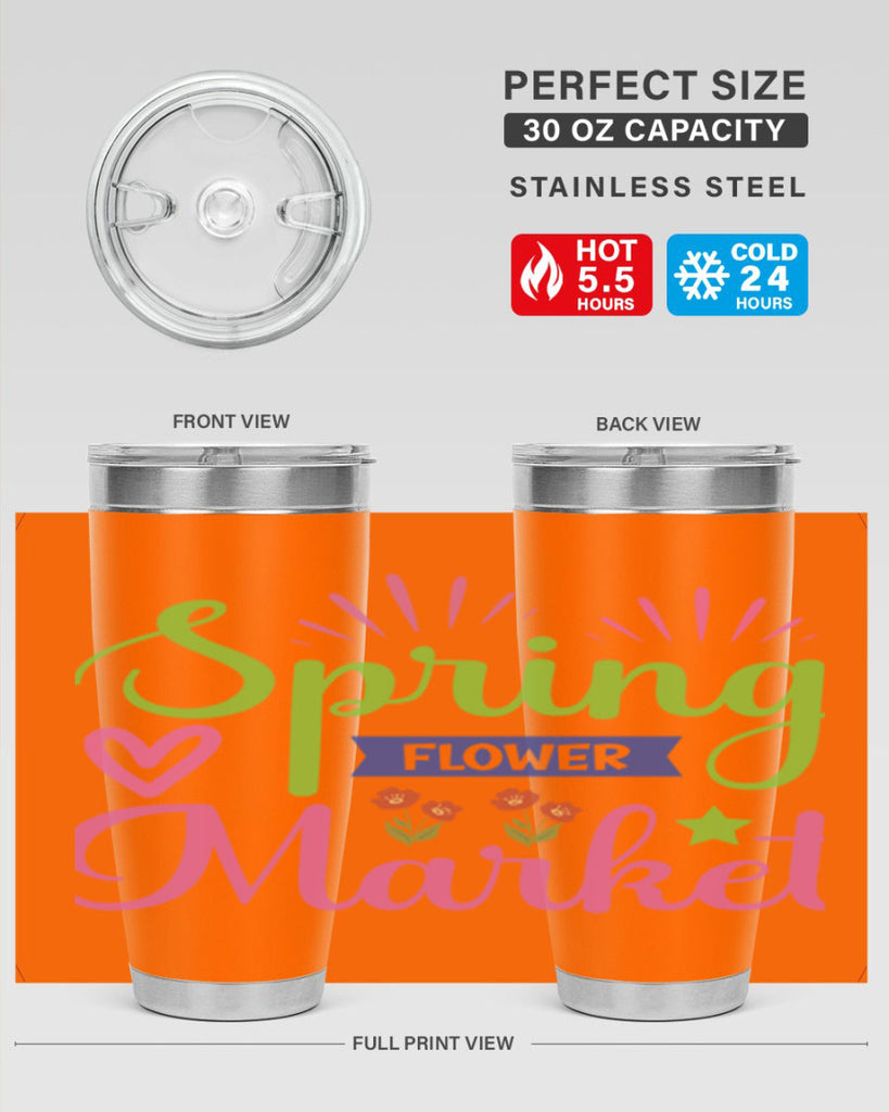 Spring Flower Market  487#- spring- Tumbler