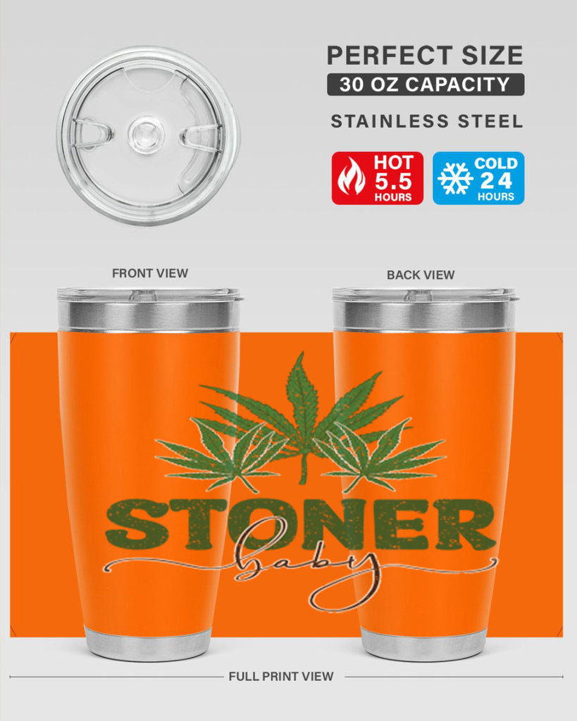 Stoner Baby Sublimation 261#- marijuana- Tumbler