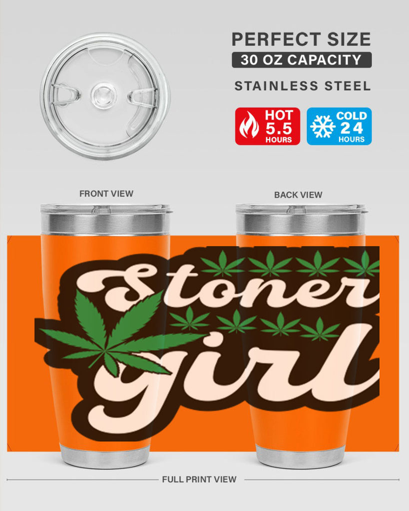 Stoner girl 263#- marijuana- Tumbler