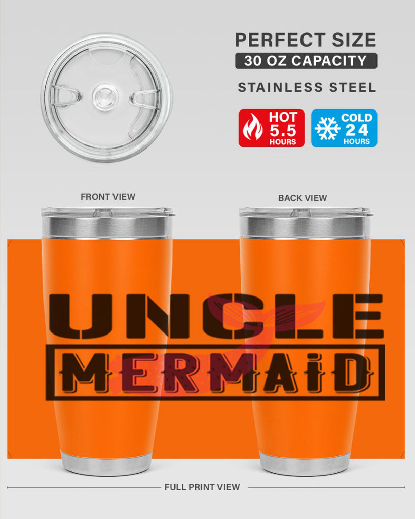 Uncle mermaid 634#- mermaid- Tumbler