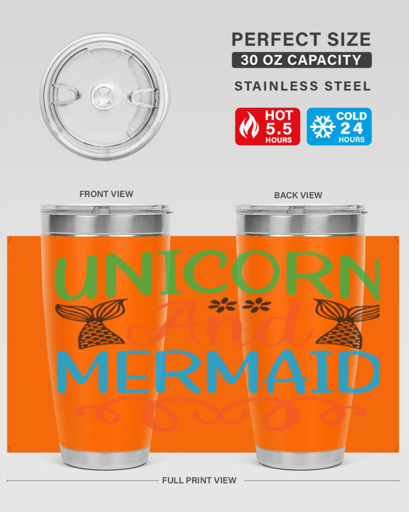 Unicorn And Mermaid 659#- mermaid- Tumbler