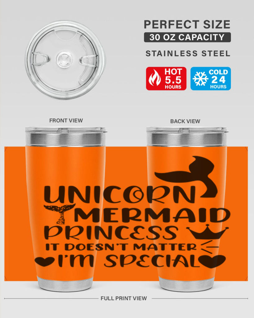 Unicorn Mermaid princess it doesnt 662#- mermaid- Tumbler