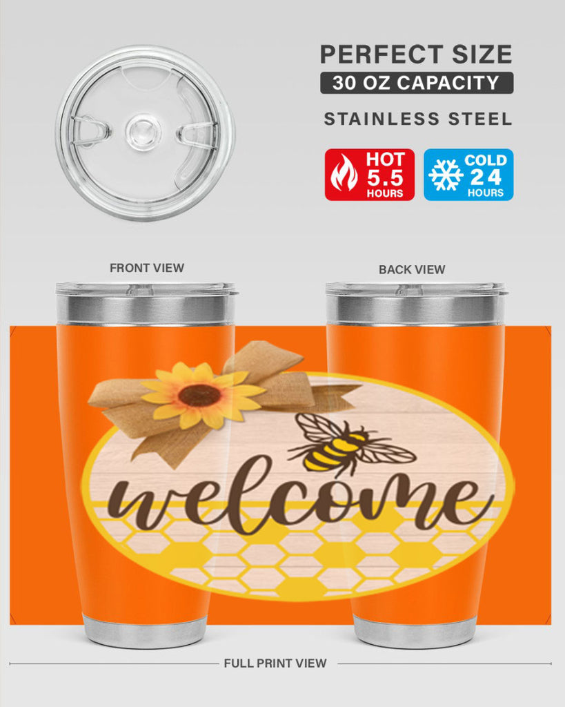 Welcome Bee and hive Mockup566#- spring- Tumbler