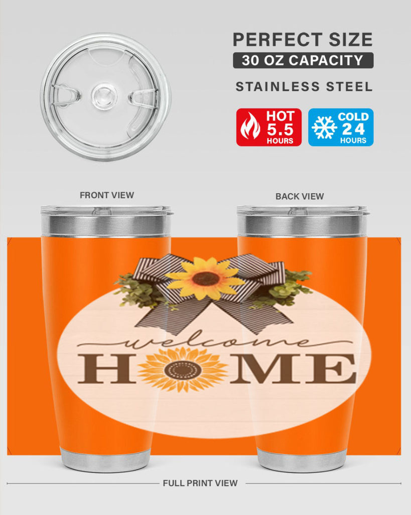 Welcome Home sunflower Mockup572#- spring- Tumbler
