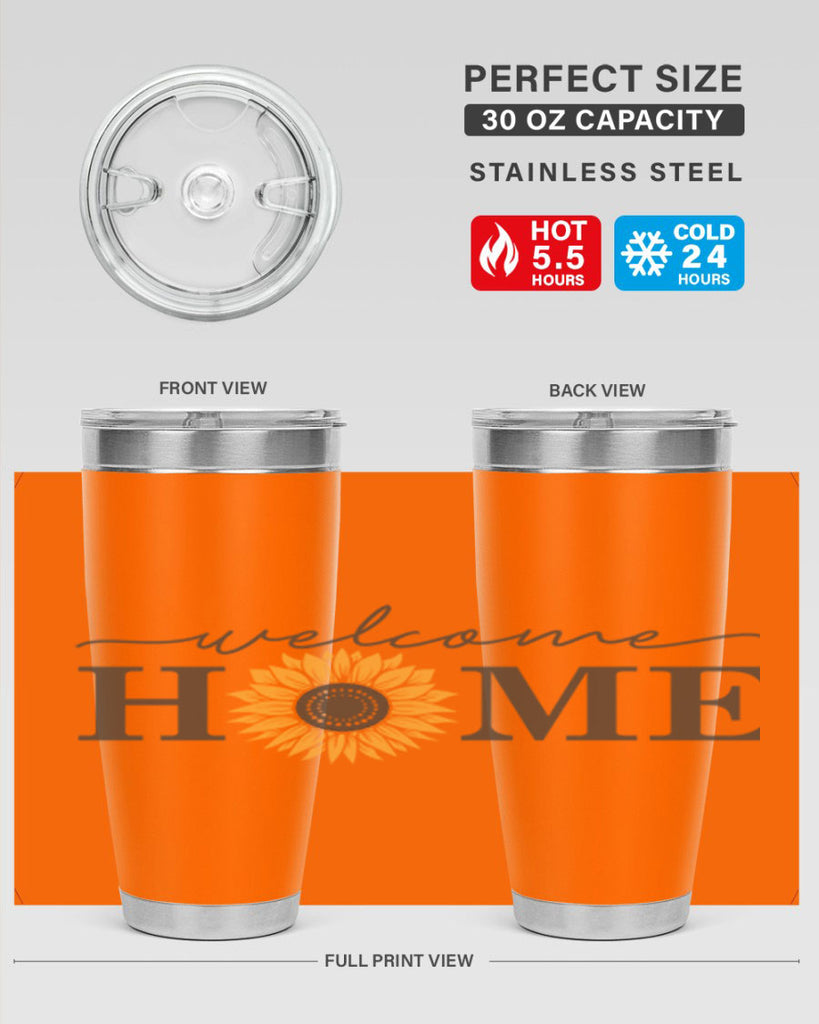 Welcome Home sunflower573#- spring- Tumbler