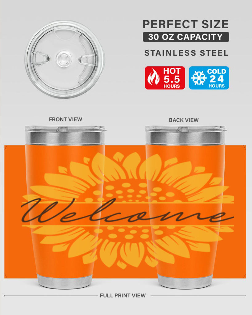 Welcome Sunflower585#- spring- Tumbler