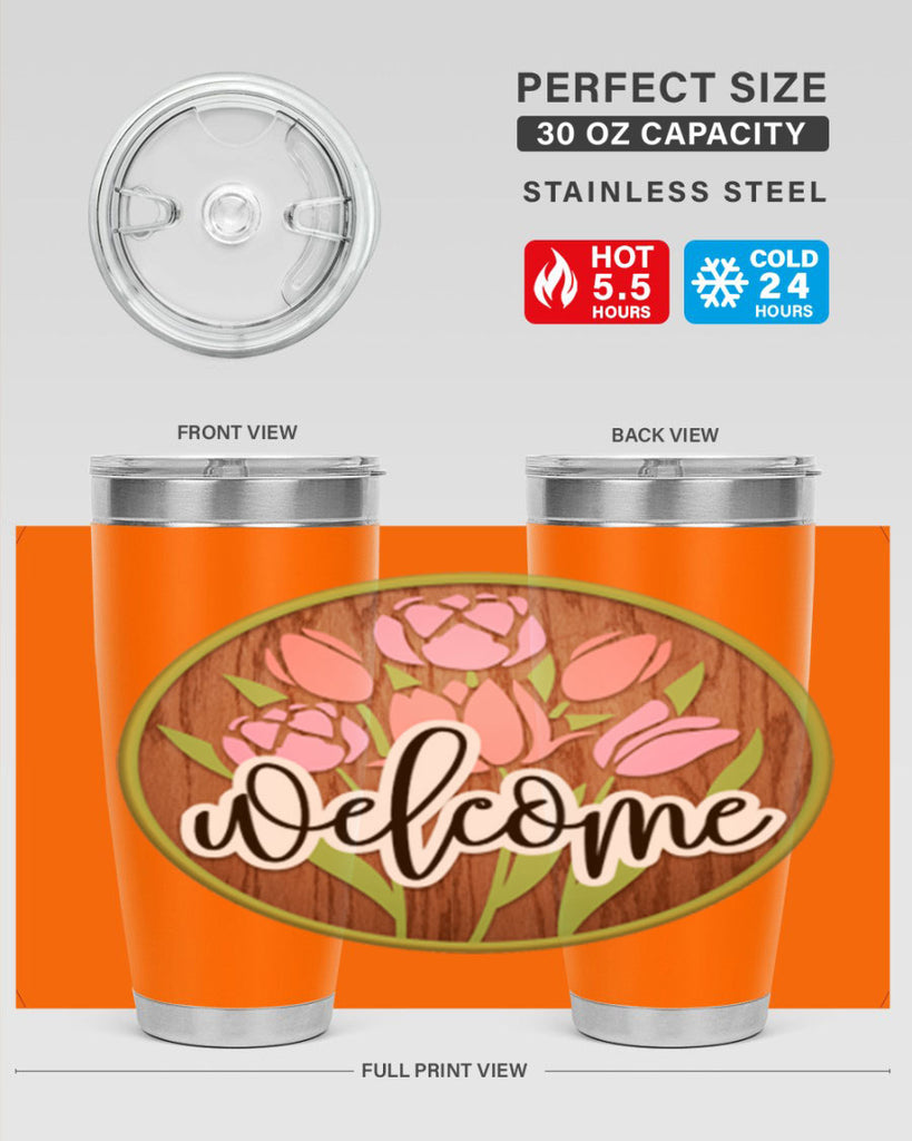 Welcome flowers bouquet Mockup570#- spring- Tumbler