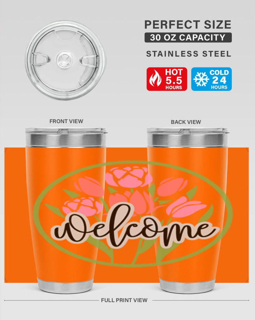 Welcome flowers bouquet571#- spring- Tumbler