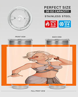 White hair girl wearing summer outfit 40#- anime- Tumbler