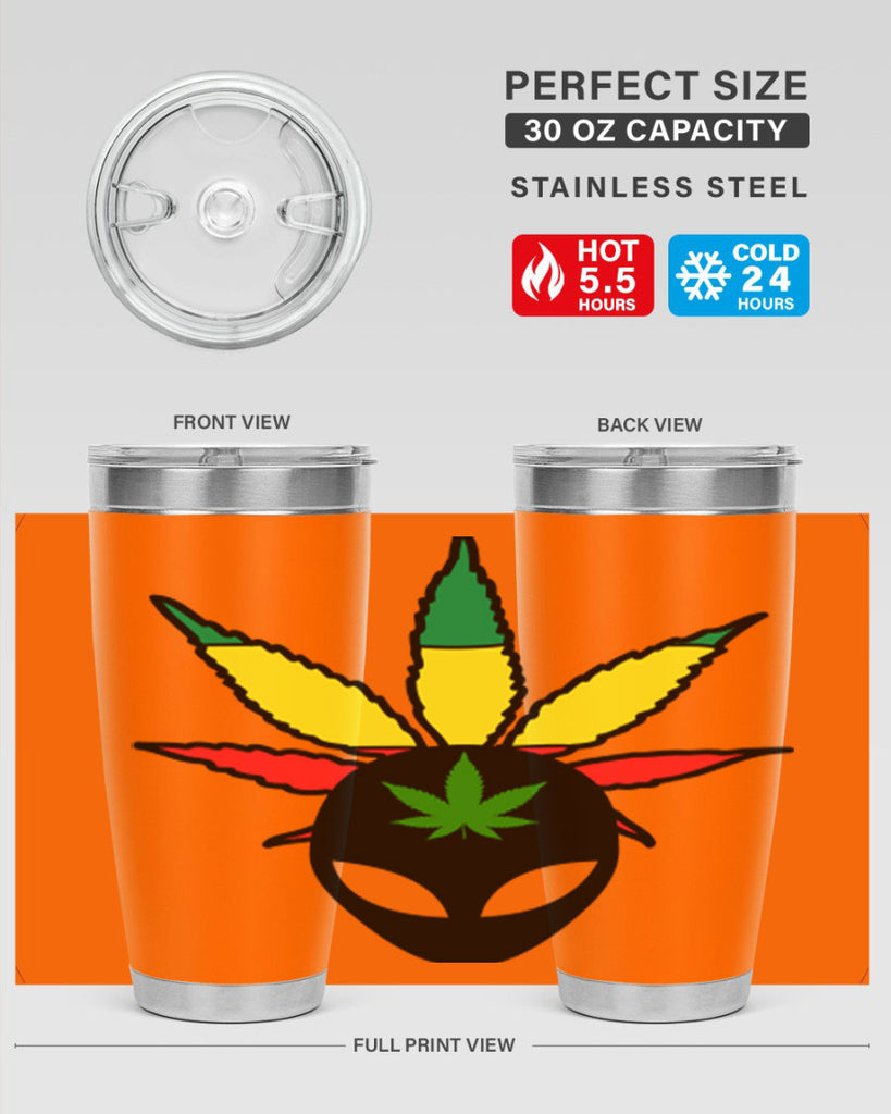 alien cannabis 10#- marijuana- Tumbler