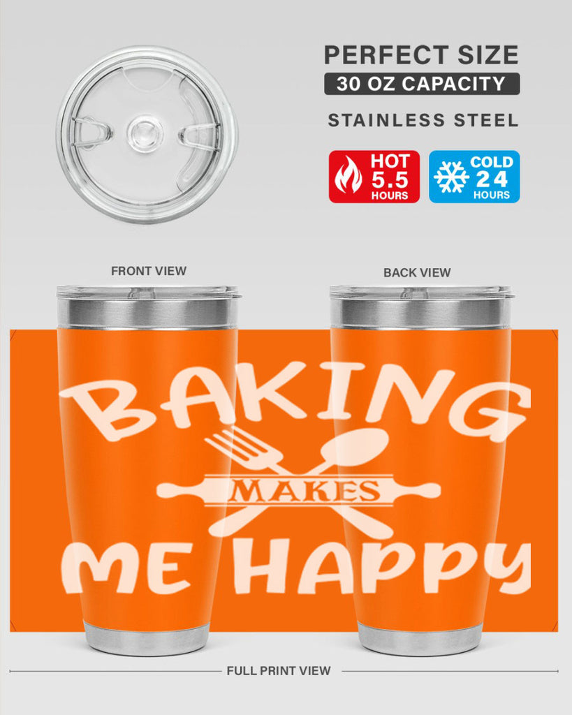 baking makes me happy 54#- kitchen- Tumbler