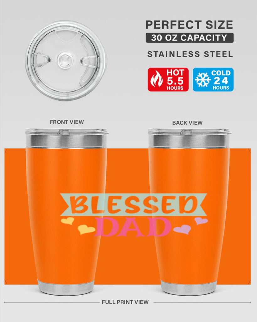 blessed dad 37#- dad- Tumbler