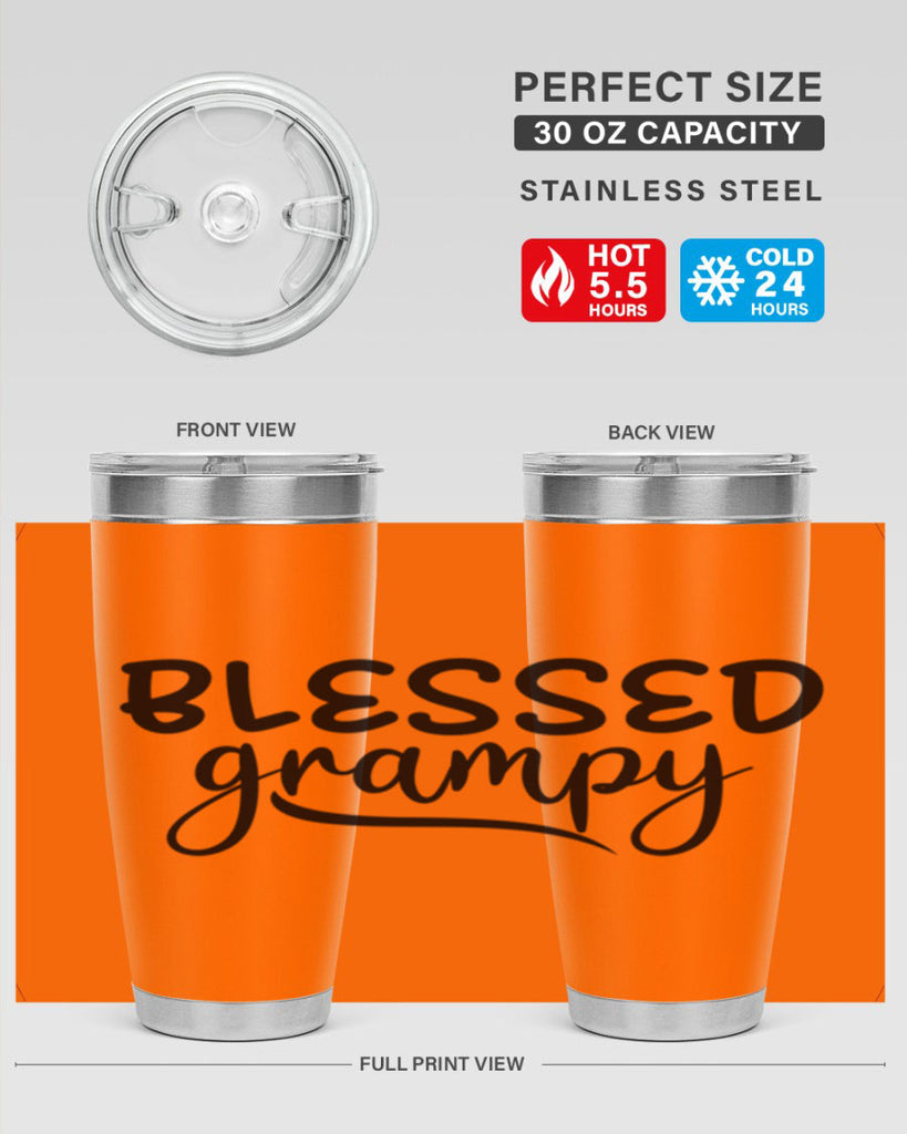 blessed grampy 77#- grandpa - papa- Tumbler